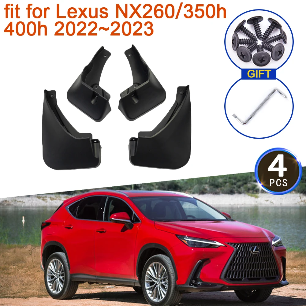 

4x Брызговики для Lexus NX NX260 350h 400h 2022 ~ 2023 Грязь Переднее заднее колесо Крыло Брызговик против брызг 4 шт. Аксессуары для стайлинга автомобилей