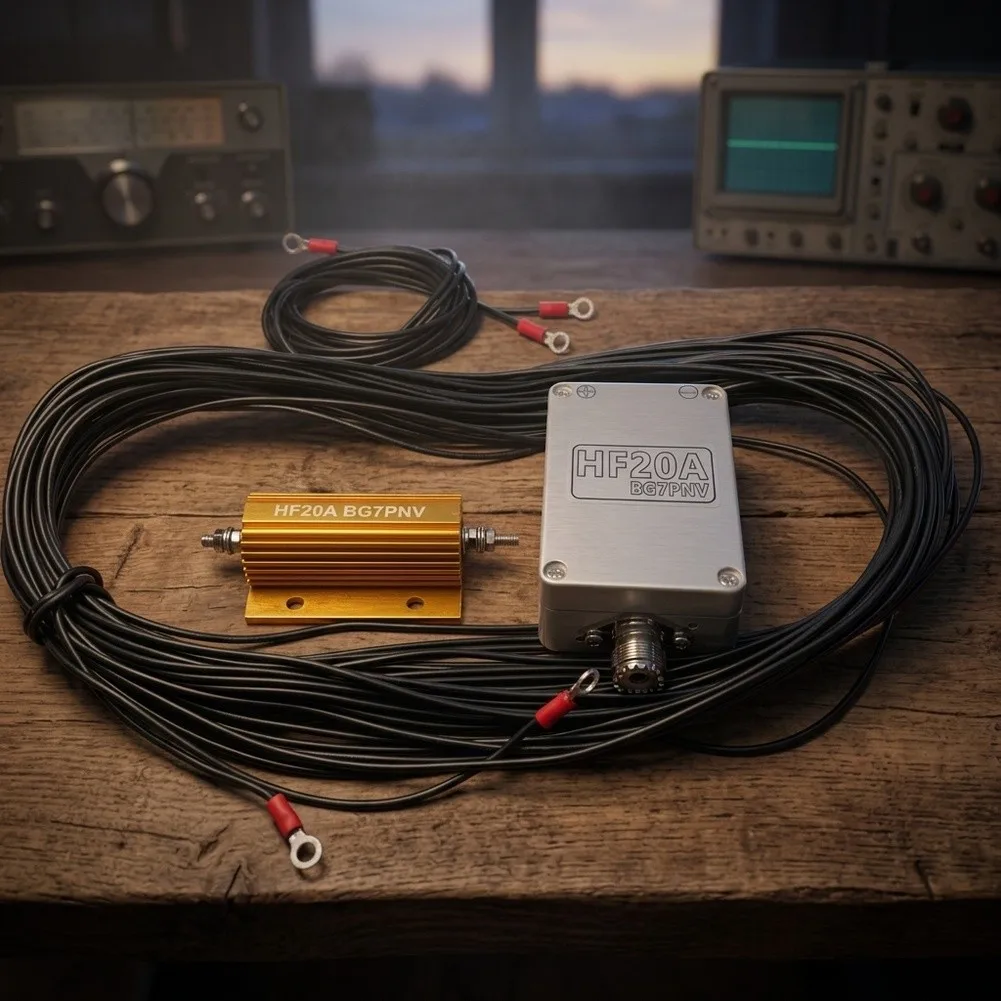 Shortwave For Antenna HF20A for Portable HF Transceivers - 20m Length - Stainless Steel Ground Stakes Required