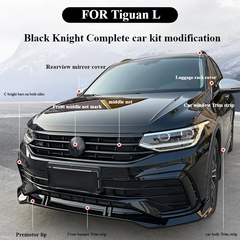 

FOR Volkswagen 17-24 Tiguan L22/23 Modified Black Knight Sport Appearance Kit x Car exterior trim supplies