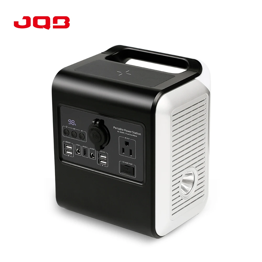 AC600W Output Super Capacity Power Station Start 12V Car Battery Booster Support Solar Charging