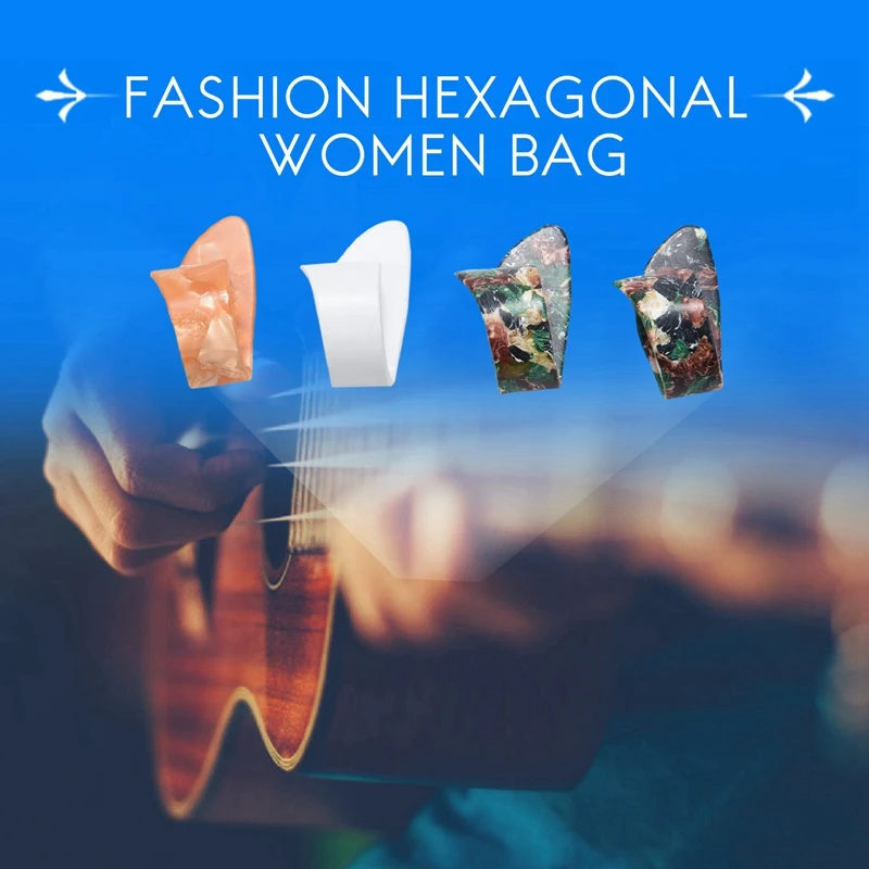 16 قطعة إصبع الإبهام الغيتار اختيار السليلويد الوسيط Thumbpick لسمك الغيتار الكهربائي الصوتي