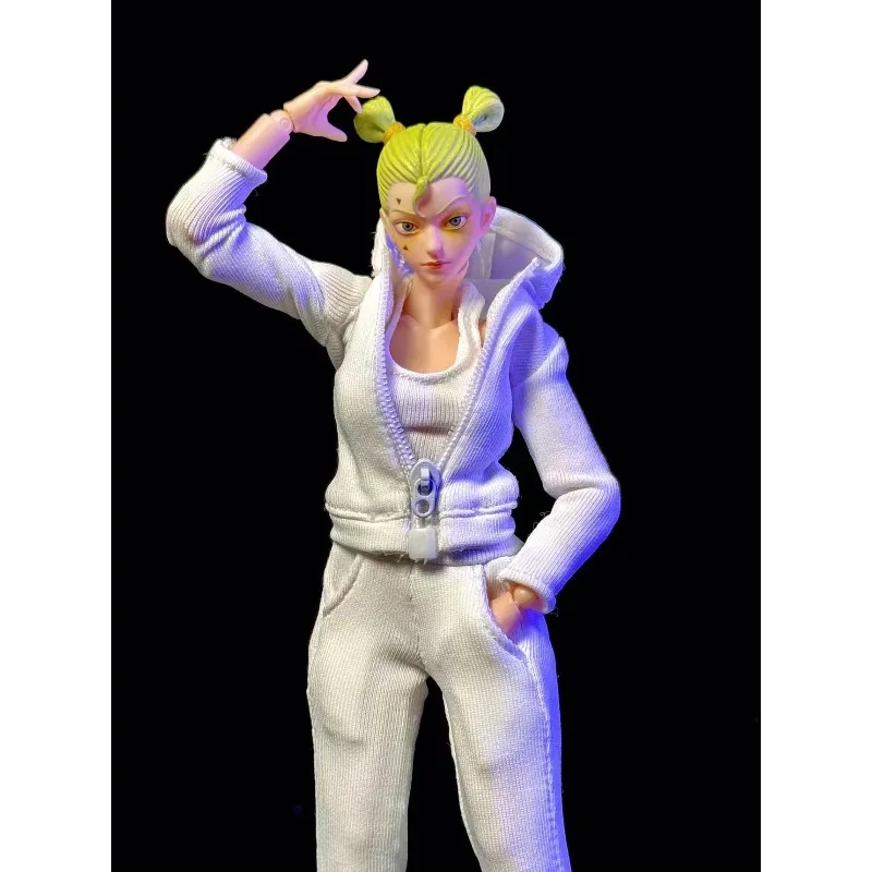1/12 Scale Romankey Women Soldier Tight Fitting Sweatshirt Pants Vest Clothes Model for 6 Inch Toy Figures Body Ornaments