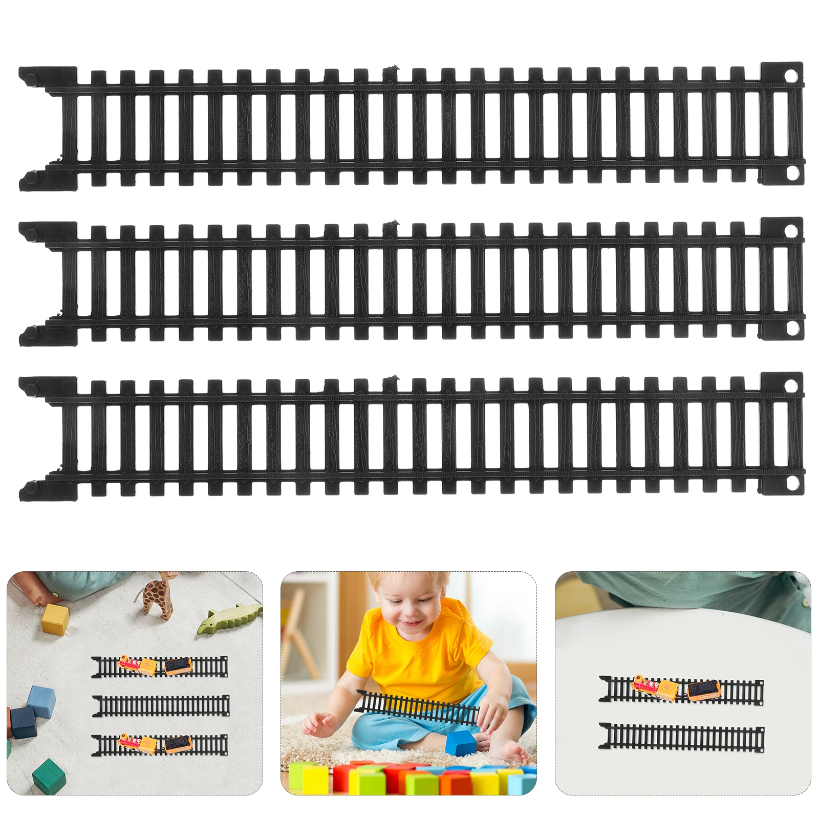 

Track Simulated High-speed Train Tracks Plastic Toy Set Rotating Table Food Toddler