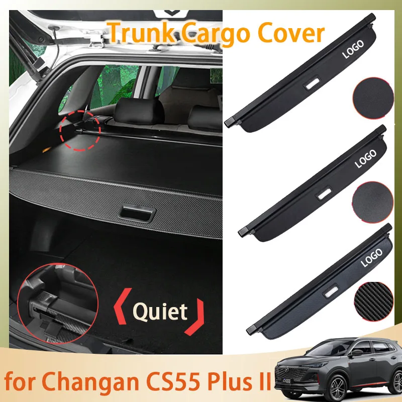 

Leather for Changan CS55 Plus II 2024 2023 2022 2021 Accessorie Trunk Curtain Mat Rear Curtain Retractable Anti-peeping Interior