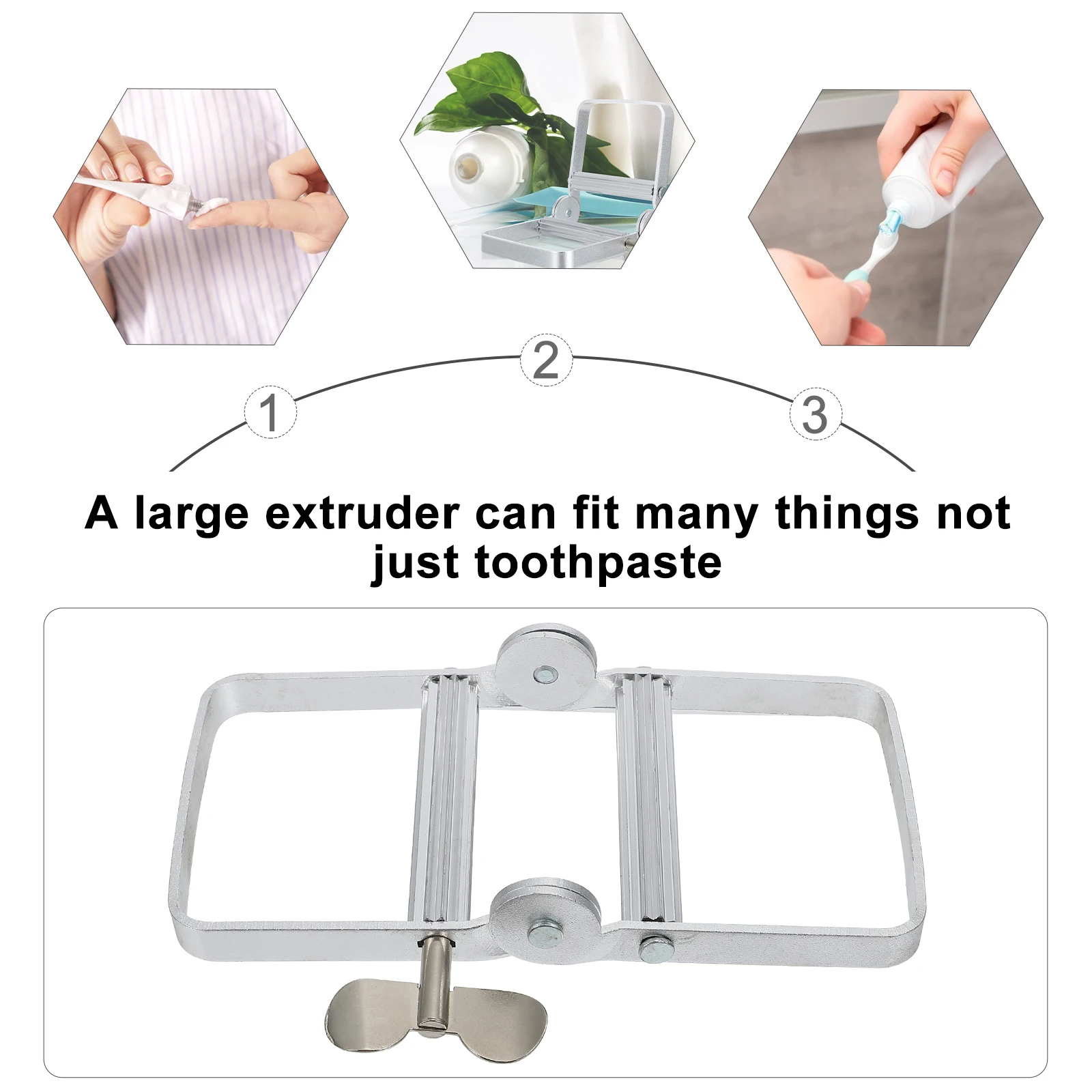 

Tube Squeezer Aluminum Alloy Manual Extruder For Toothpaste Hair Dye Cream Lotion Craft Glue Paste Home Salon Bathroom Organizer