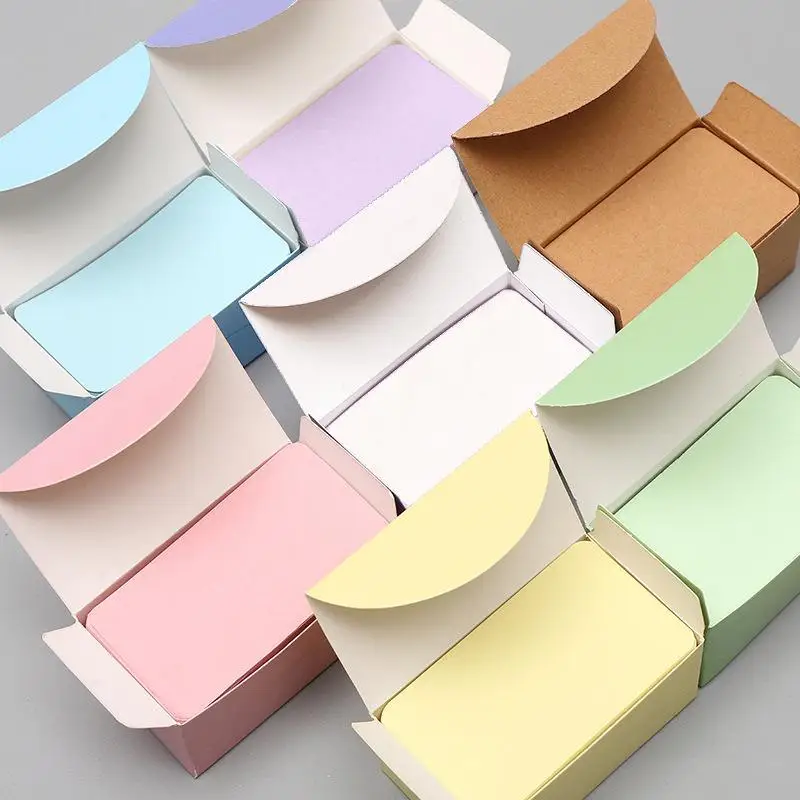 100 Sheets Assorted Color Kraft Paper Gift Boxes Easy Closure Sturdy Build For Wedding Favors Birthday Party Treats