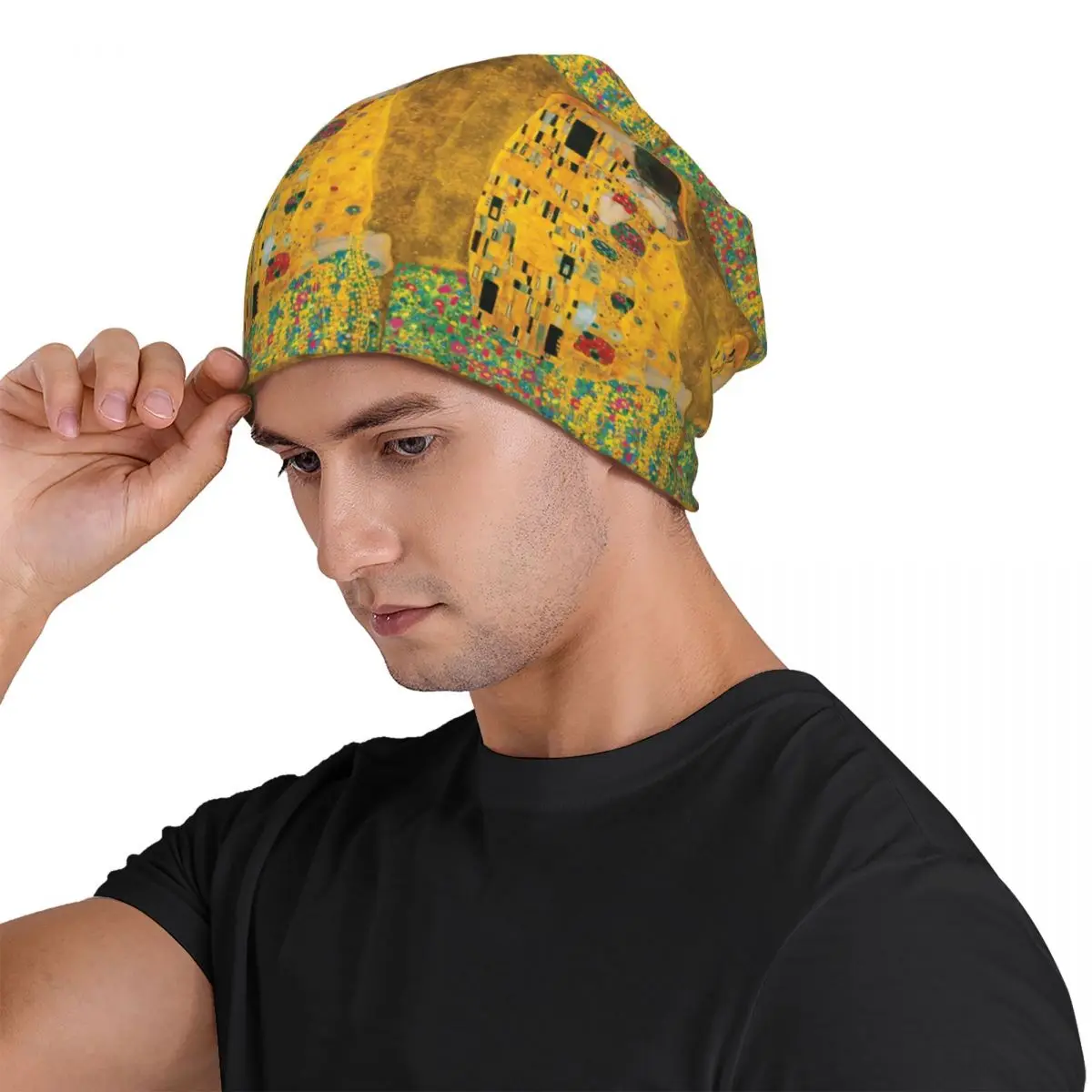 The Kiss By Gustav Klimt Men Women Adult Beanies Caps Knitted Bonnet Hat Warm Hip Hop Autumn Winter Outdoor Skullies Hats