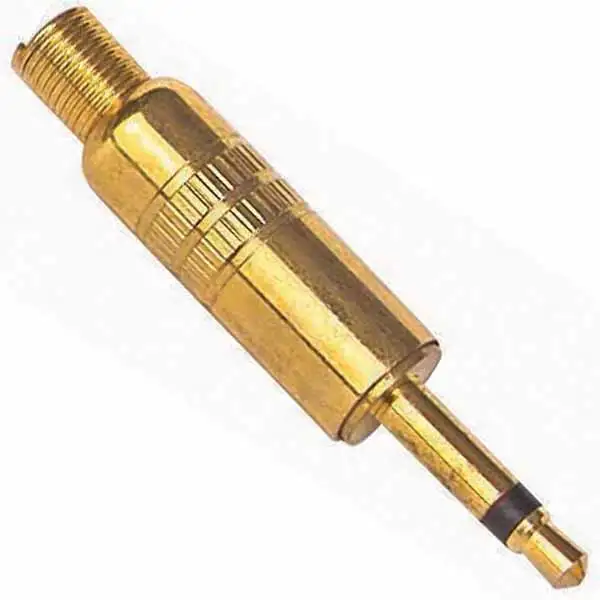 3.5 MM MONO GOLD METAL JACK PLUG