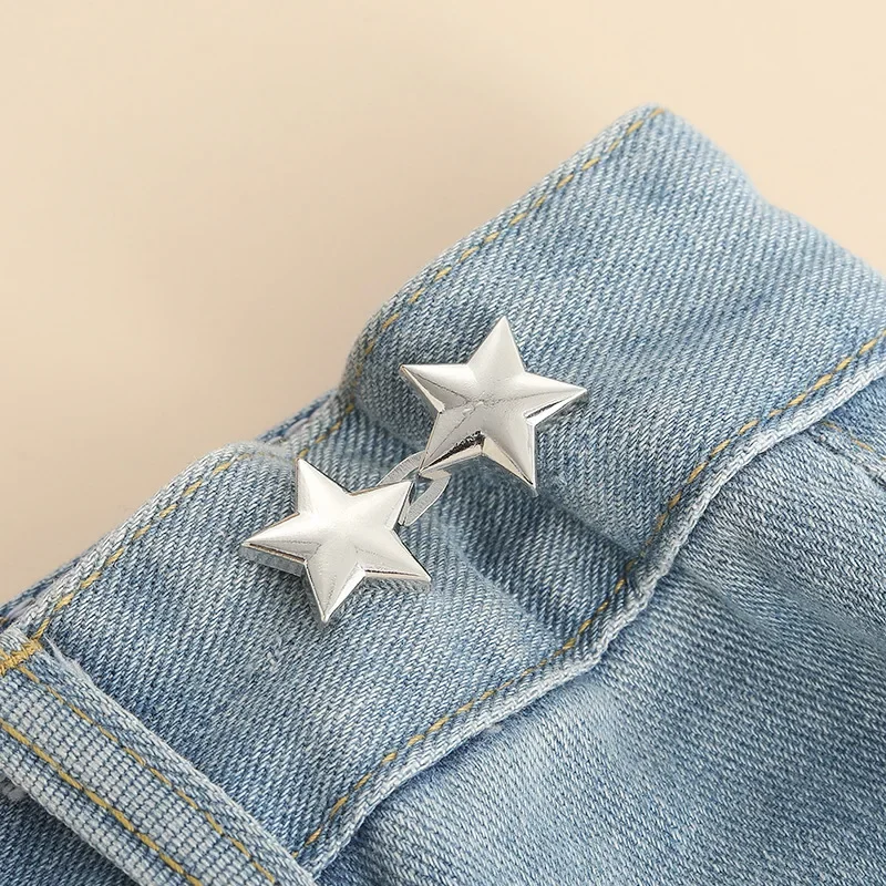 1 paar Jeans Knop Verstelbare Clips voor Broek Rokken Taille Spanner Gesp Drukknoop Richter Broek Pin Intrekbare Knop