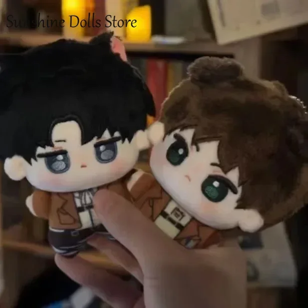 Anime Role Levi Eren Hange Cosplay Kawaii 10cm Mini Starfish Body Plush Doll Mini Pendant Keychain Stuffed Toys Gift