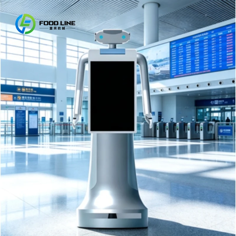Custom Long Working Hours Service Robot, Large Area Navigation Intelligent Robot for Commercial Indoor Delivery and Reception