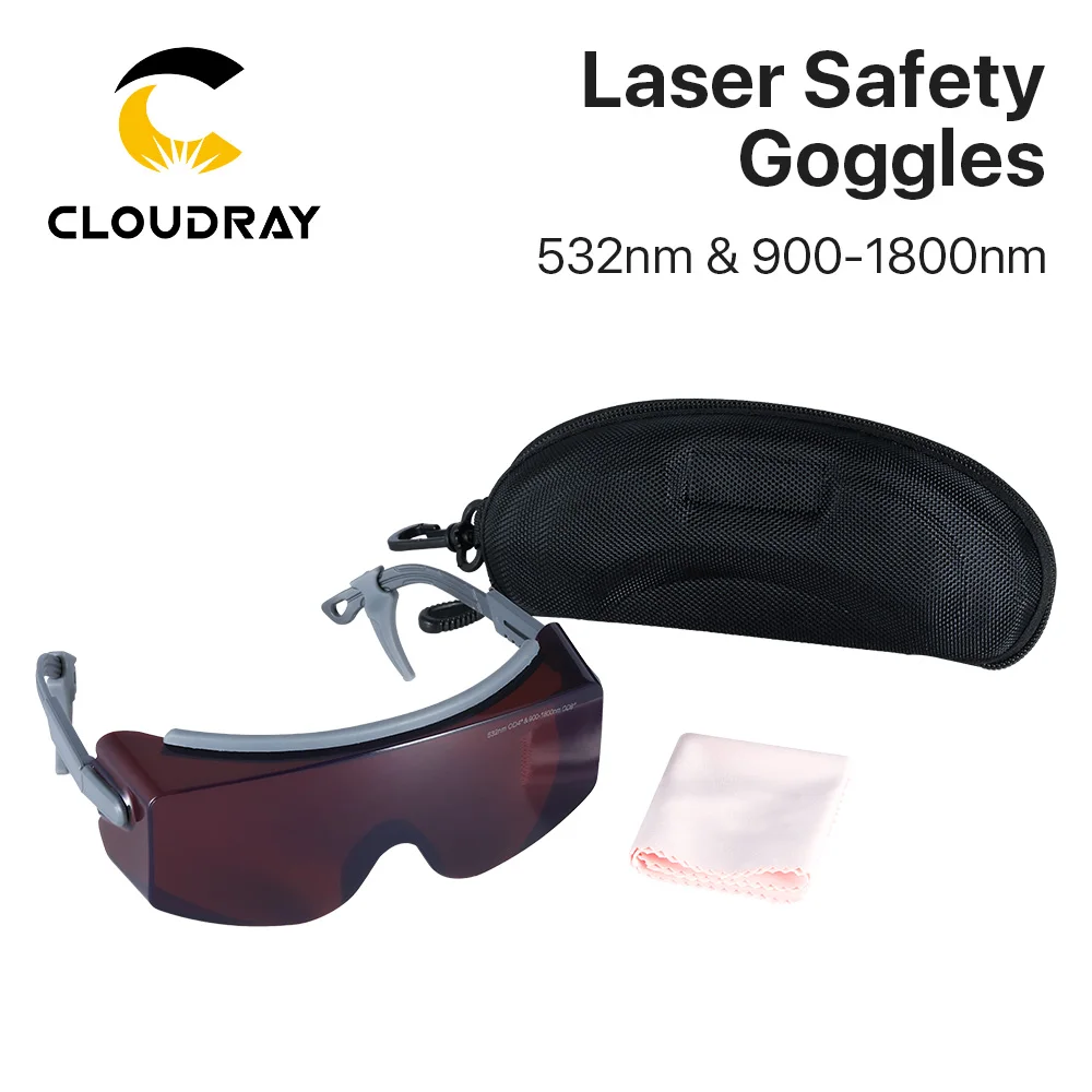 Imagem -06 - Cloudray-óculos de Proteção para Fibra Laser Marcação e Corte Óculos de Segurança 5832 nm 9001800nm Od8 Mais ce