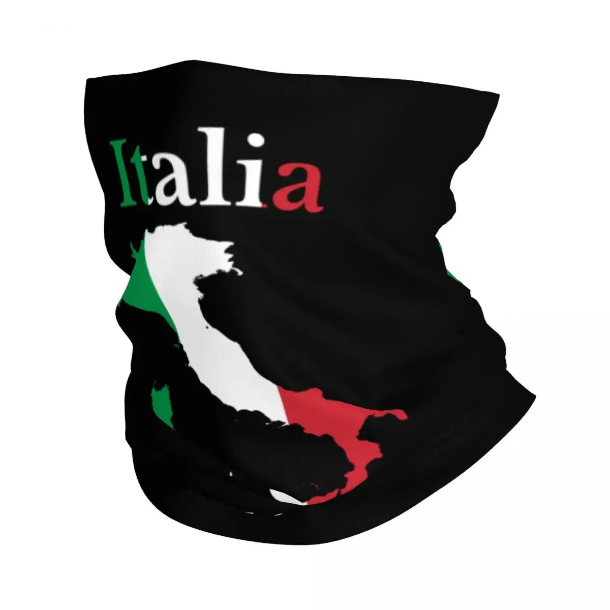 Italy Map Flag Bandana Neck Gaiter UV Protection Face Scarf Cover Men Women Italian Patriotic Headband Tube Balaclava