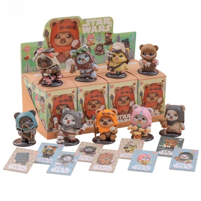 Caja ciega Star Wars Ewok COSBI, adornos hechos a mano, minifiguras, caja sorpresa, modelo decorativo, juguetes, periféricos de animé, regalos de vacaciones