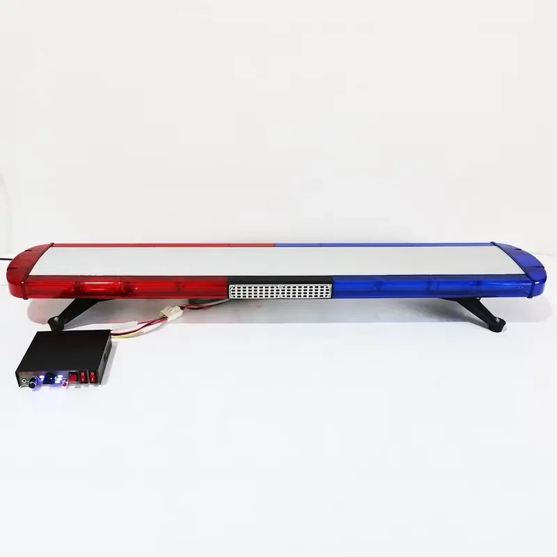 New Cob Red & Blue Strobe Led Lightbar 120cm Security Beacon For Truck Ambulance Siren Speaker Safety Alert For Accord