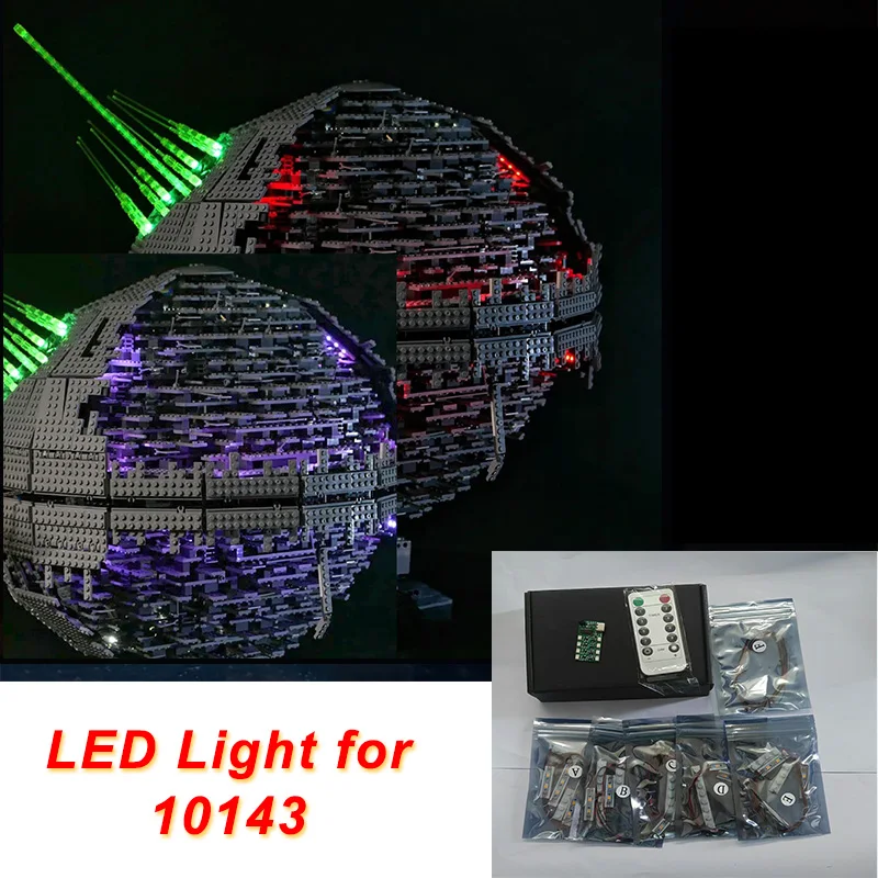 LED-Lichtset für 10143 Todesstern II & 05026 Kompatibel, Displaybeleuchtung (Modell NICHT im Lieferumfang enthalten)