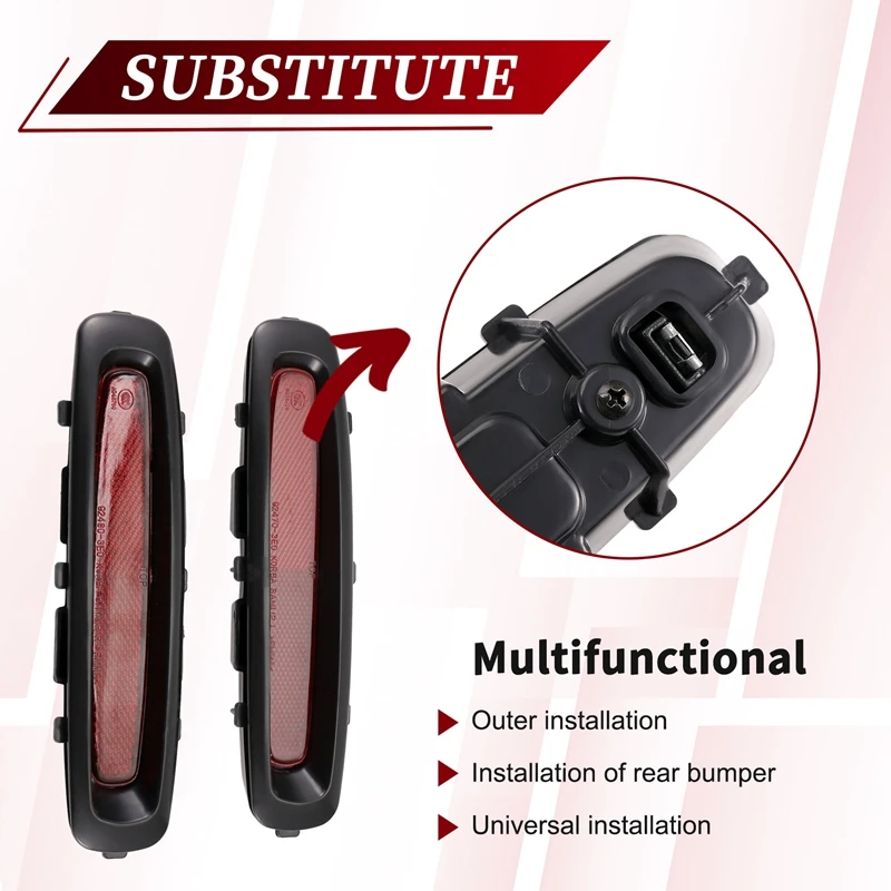Car Rear Bumper Reflector Light Tail Light Brake Light 92470-3E050 92480-3E050 for Sorento 2002-2008 2.4L 3.5L-A10G
