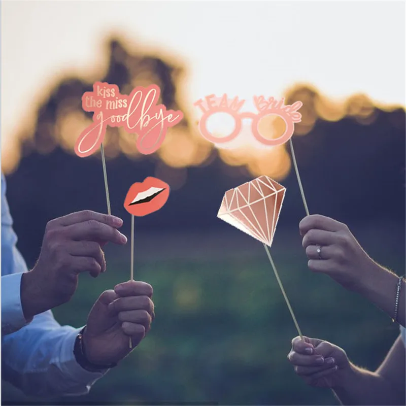 1Pcs Bride To Be Handheld Photo Frames Wedding Party Tribal Bridesmaid Group Bridal Shower Hen Party Decoration Supplies image 4