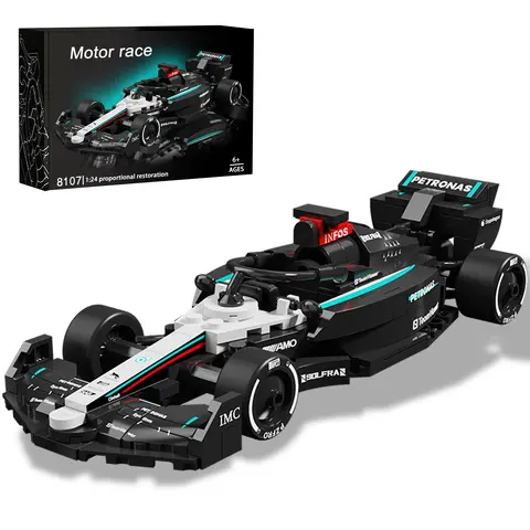 Racing Car Building Block Model, Entry-level Sports Car Assembly Set, Educational Construction Toy Suitable for Kids Aged 8+