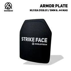 Aholdtech 10X12 genuino ISO NIJ IIIA 3A placa de armadura dura súper ligera placa a prueba de balas para defensa Personal protección a prueba de balas