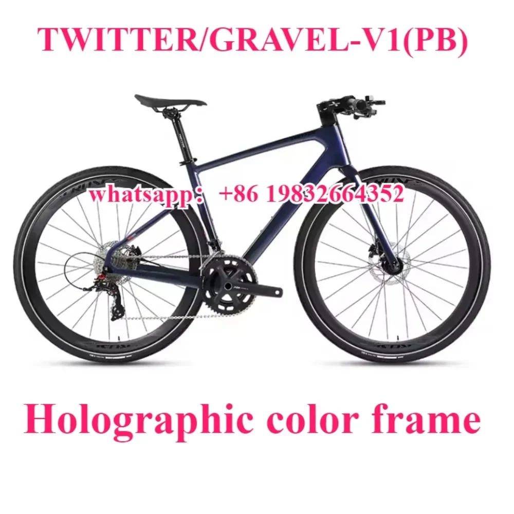 

TWITTER GRAVEL-V1 Electronic Shifting AXS POD-12S T1000 Flat Handlebar Off-Road Carbon Fiber Gravel Bike Hydraulic Disc Brakes