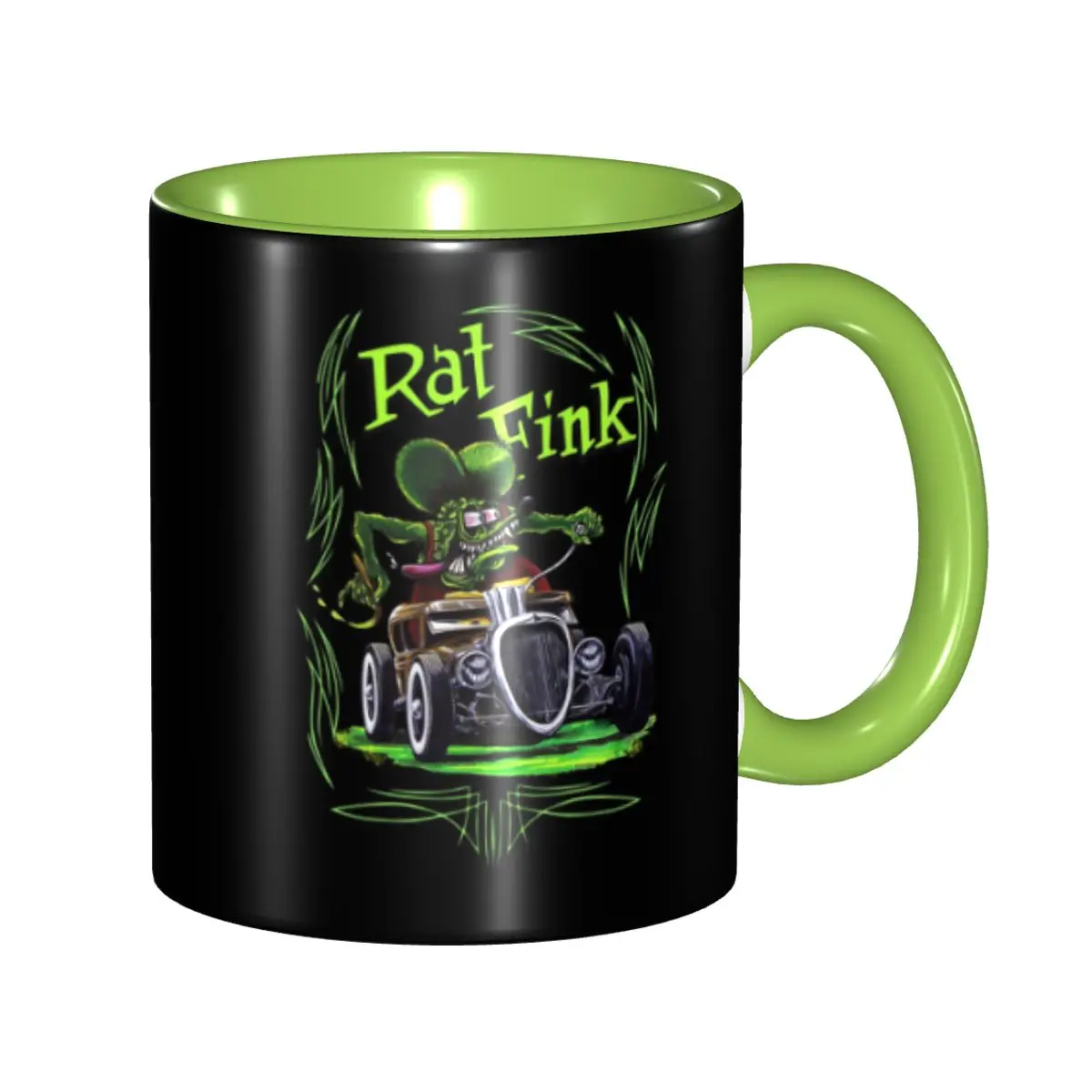 Personalized Rat Fink Classic Coffee Mug DIY Comic Cartoon Ceramic Tea Milk Cup