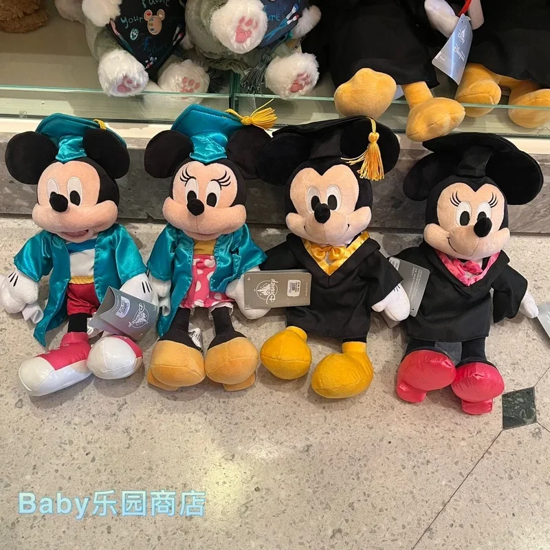 

Original Disneyland Mickey Minnie Bachelor's Clothing Graduation Dressing Couple Plush Toys Student Graduation Gifts