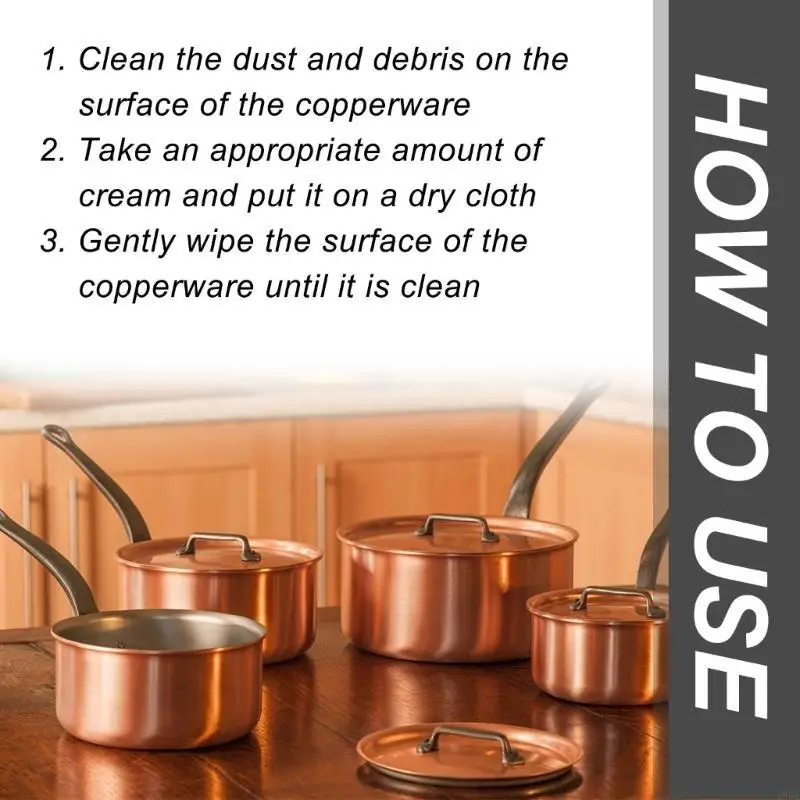 Copper Polish Decontamination Copper Brass Cream Cleaner Without Scratching Clean Furniture Copperware Kitchen Pot 
