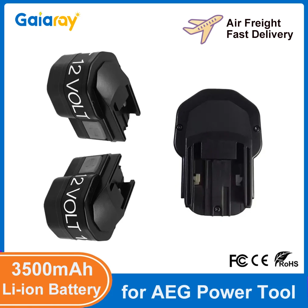 Gaiaray 3500mah P320 Strapping Machine Battery for AEG 12V BS12X SB2E BX12 BXL12 BXS12 P320 BXS12 PBS3000 Power Tool Adapter