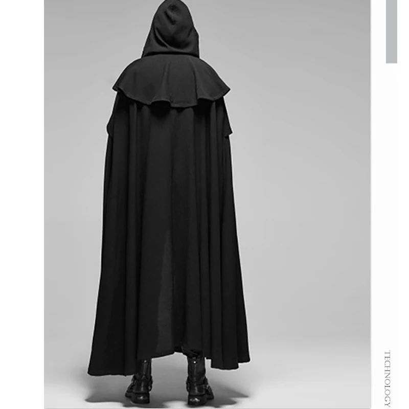Middeleeuwse Mantel Kapmantel Vrouwen Vintage Gothic Cape Jas Lange Geul Halloween Ghost Devil Cosplay Costume Tovenaar Cloak