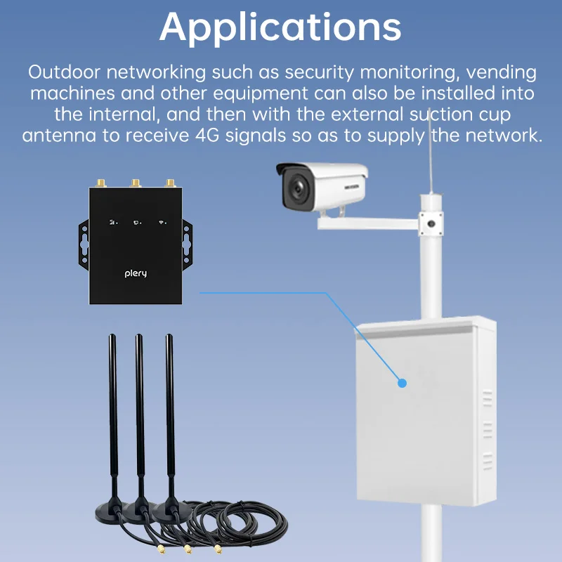 Plery WiFi Router WiFi6 4G LTE Routers 2.4G 300Mbps Portable Internet Device Nano SIM Card LAN/WAN Port For IP Camera EU Plug