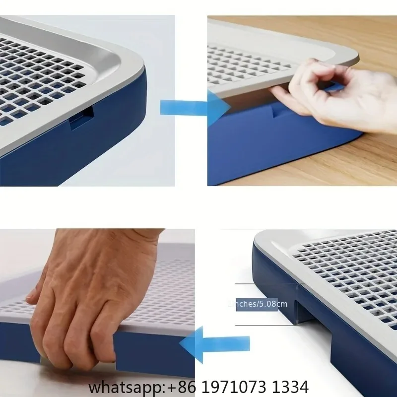 Dog Potty Tray with Removable Grid | Heavy-Duty, Non-Slip & Anti-Splash Design | Effortless Cleaning for Puppy/Dog Housebreaking