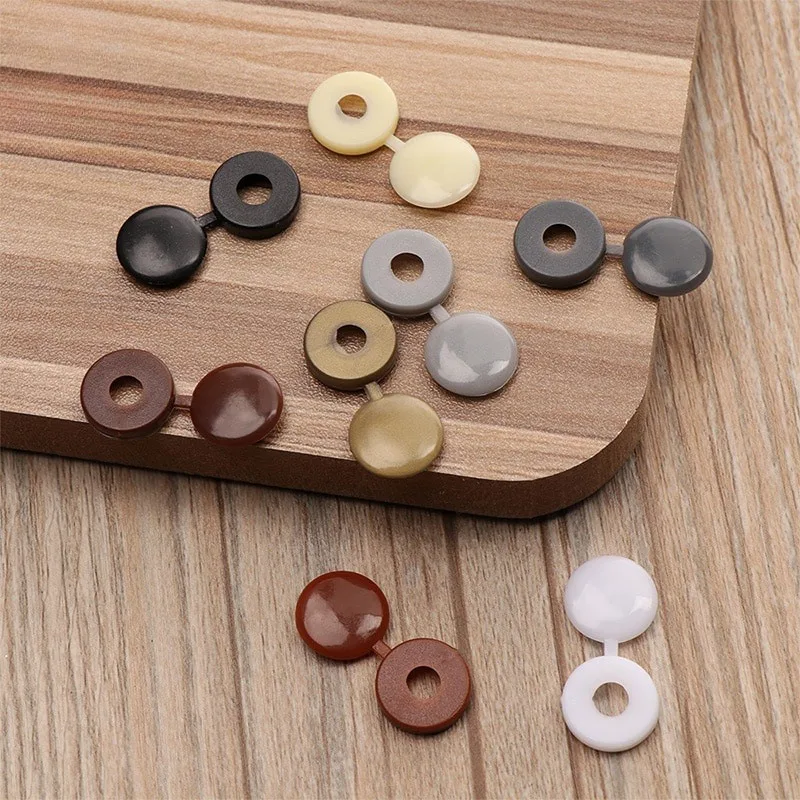 Screw Cover Cap White Black Grey Plastic One-piece Screw Cap Cover Nail Nuts Bolts Decorative Cover Screw Folding Ugly Covers