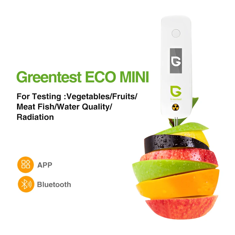 Upgraded Food Safety Monitor Greentest ECO Mini Mobile Phone Apps/ Bluetooth Detects Fruits Vegetables Meat Water and Radiation