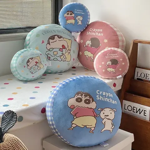 사랑스러운 크레용 신짱 백 쿠션 매우 부드러운 귀여워 베개 일본식 라운드 쿠션 소파 침대 쿠션 룸 장식 선물 Best5