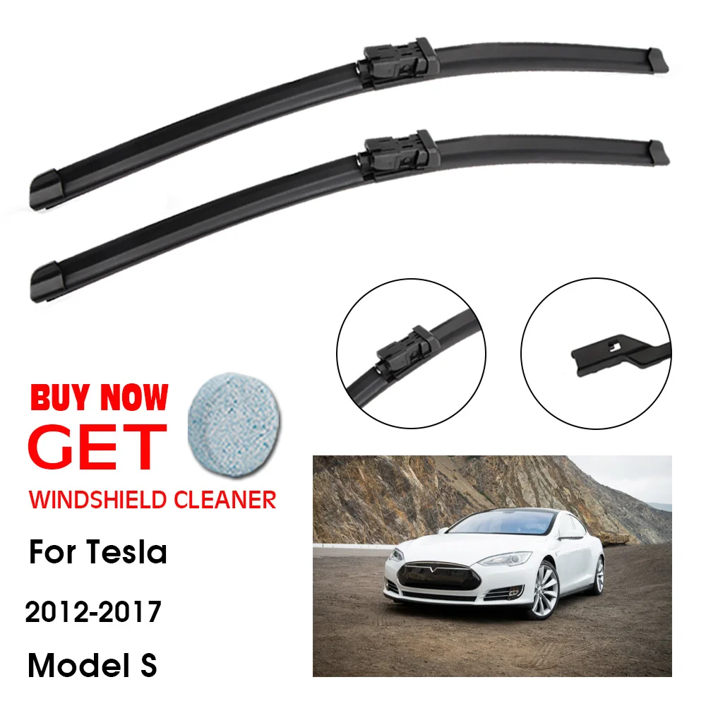 

Car Wiper For Tesla Model S 28"+17" 2012-2017 Front Window Washer Windscreen Windshield Wipers Blades Accessories