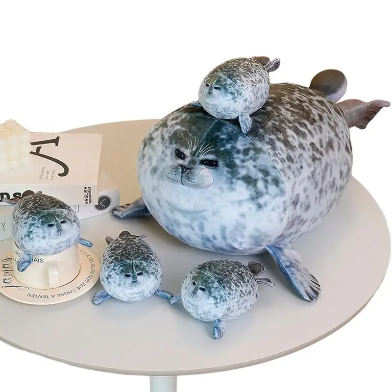 

20-50 см ультрамягкая плюшевая подушка с уплотнением, серая подушка с водными животными, подушка для матери и ребенка, одна, большая, четыре, маленькие шарики, плюшевое украшение, подарок