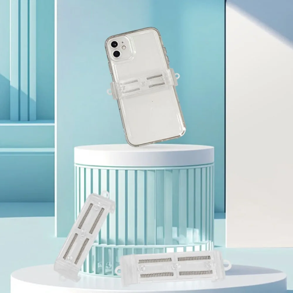 Phone Fixed Frame Transparent Phone Back Clip Transparent Adjustable Phone Clip Holder Detachable Bear Phone Back Bracket