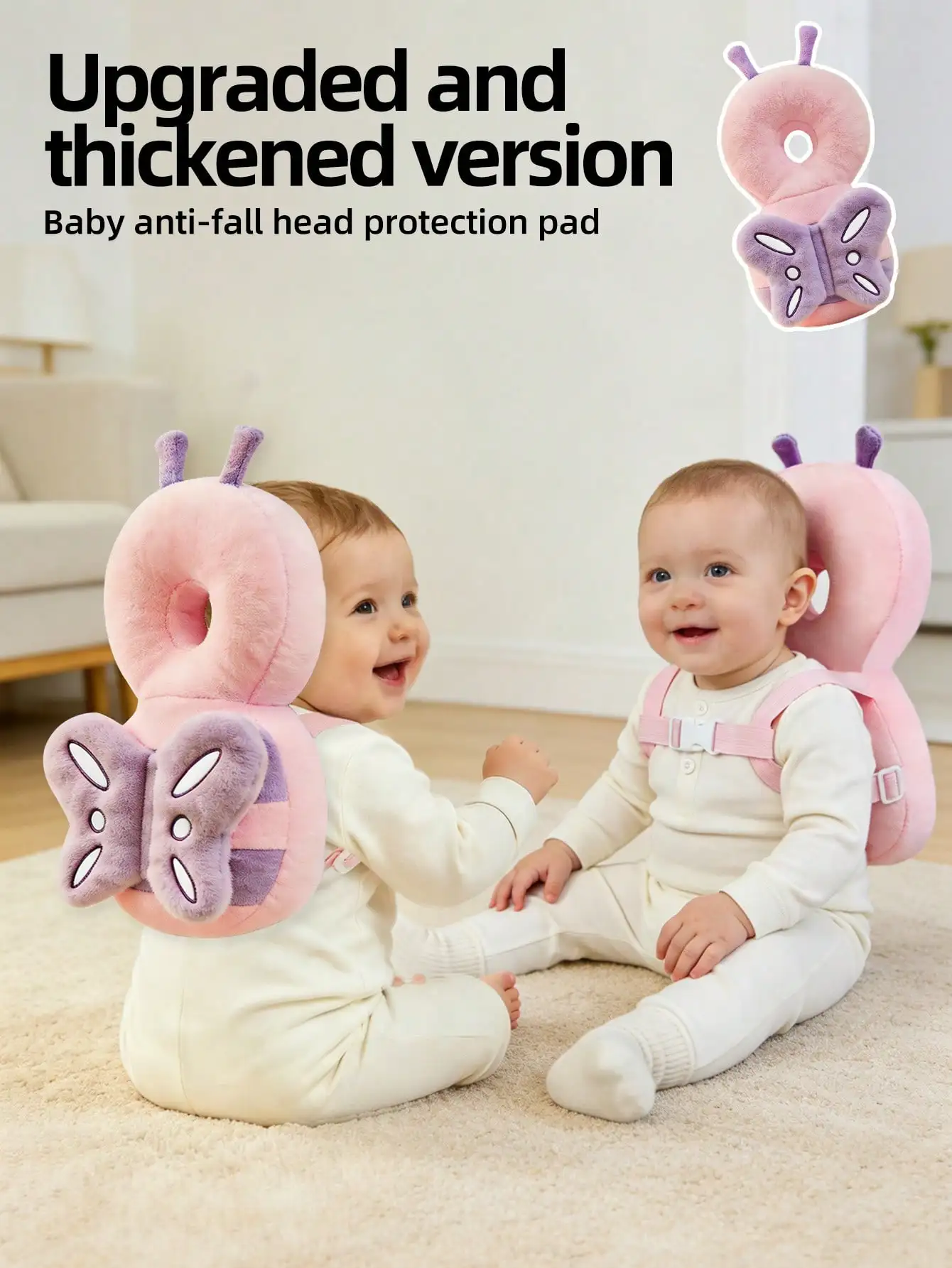 Upgraded Baby Protective Pillow, Thickened And Widened Toddler Protection Pad, Baby Head Protection Pillow, Suitable For Toddlers And Crawling Babies, Adjustable Baby Head Protection Pad, Breathable Head Protection Pillow, Head Guard Pillow