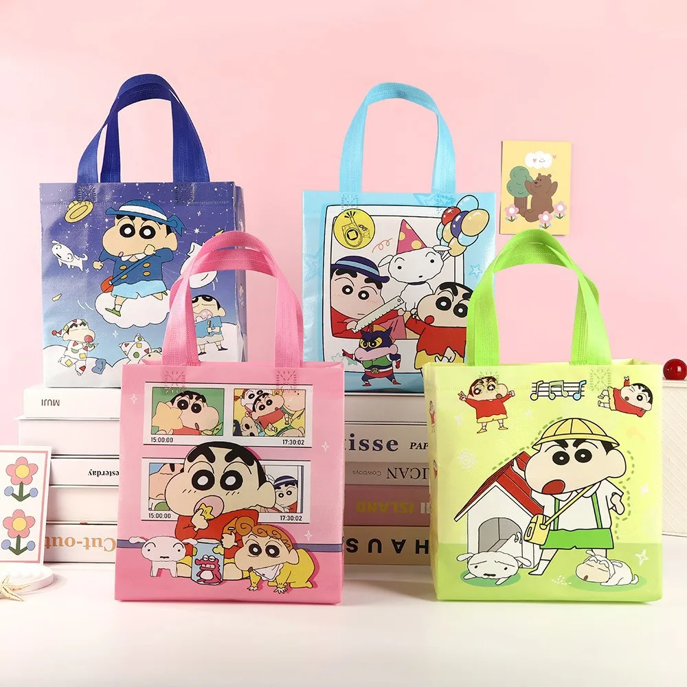 

Crayon Shin-chan Cute Boy Gift Packaging Non-woven Bag for Student Tutoring Lunch Box Gift Storage Waterproof Handbag