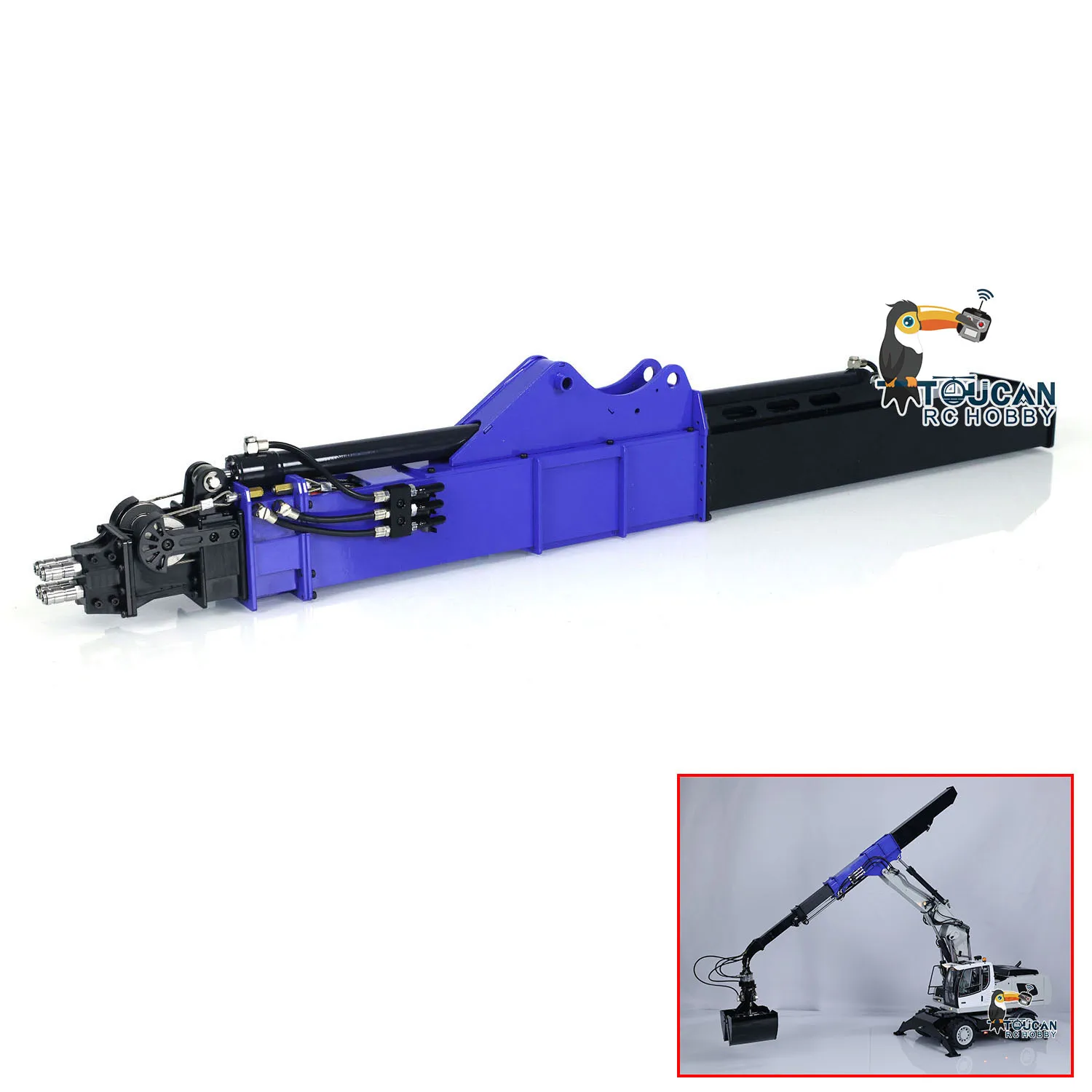 

Metal Hydraulic Telescopic Arm Boom Model for 1/14 RC Excavator MTM 946 EC380 Digger Upgraded Painted Part Toy TH22922