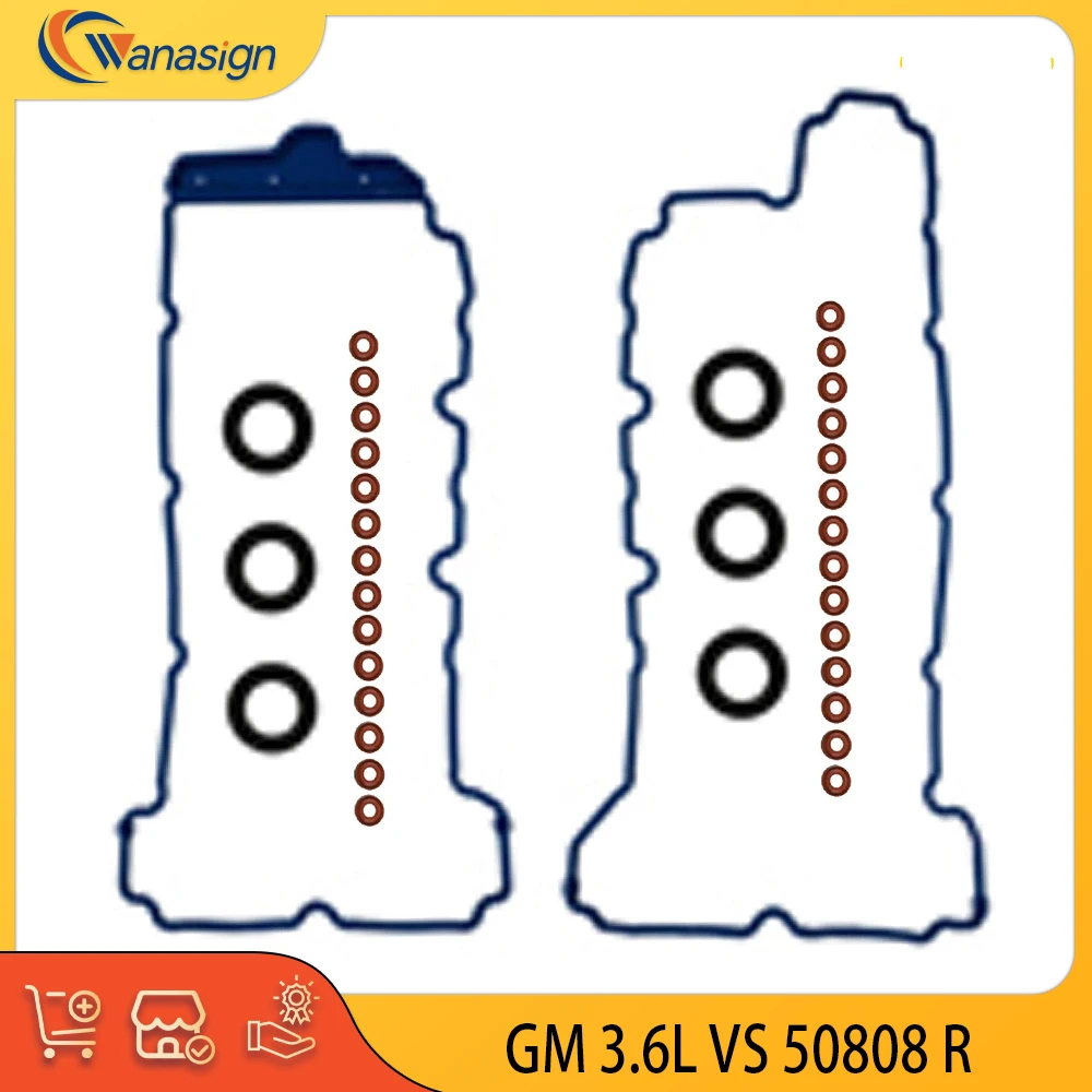 

Engine Valve Cover Gasket Set Fit 3.6 L V6 GAS For 08-16 GM Chevrolet Impala Buick Allure LaCrosse Enclave Cadillac SRX 3.6L
