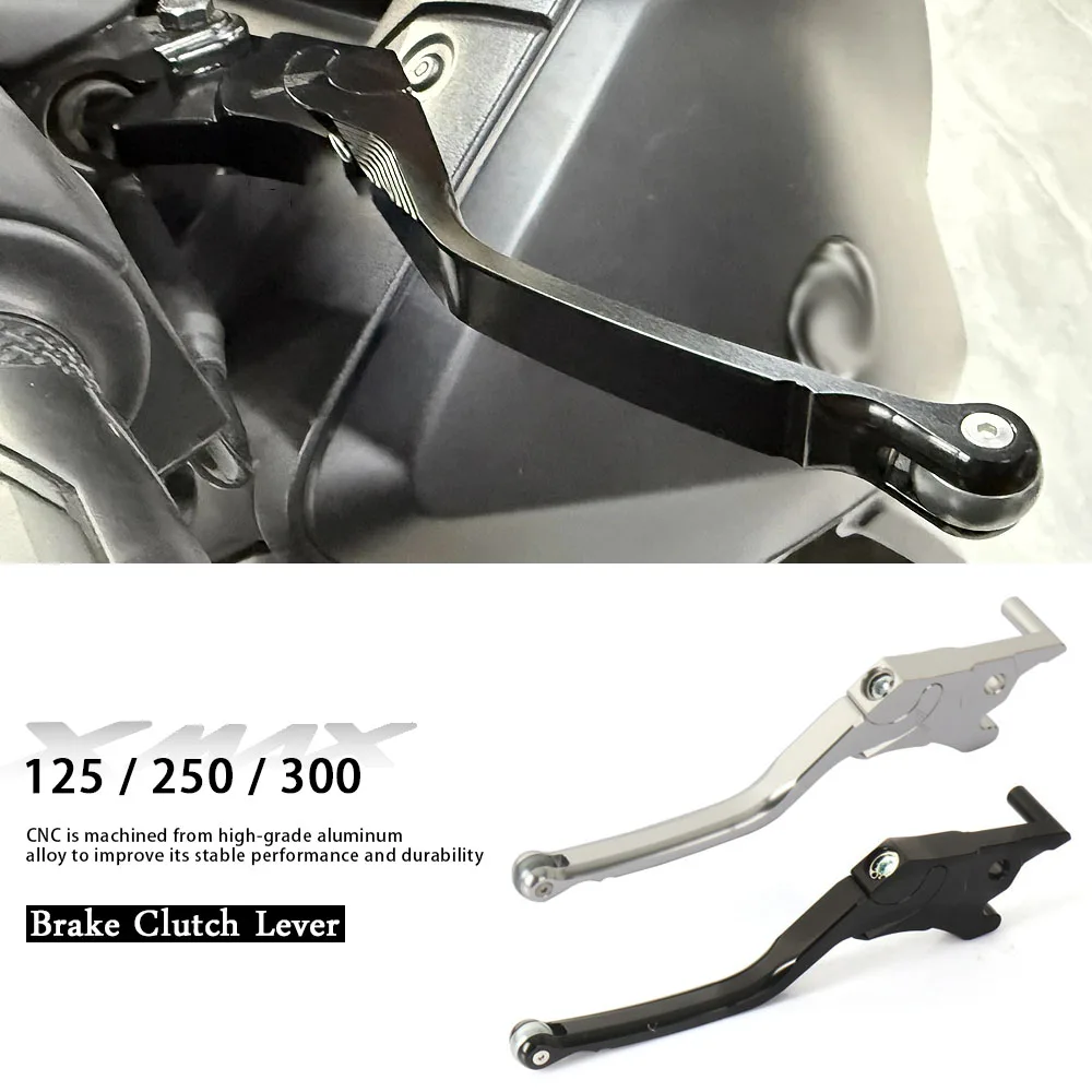 

Motorcycle Black/Silver Brake Clutch Levers Accessories For Yamaha X-MAX125 X-MAX250 X-MAX300 XMAX 125 250 300