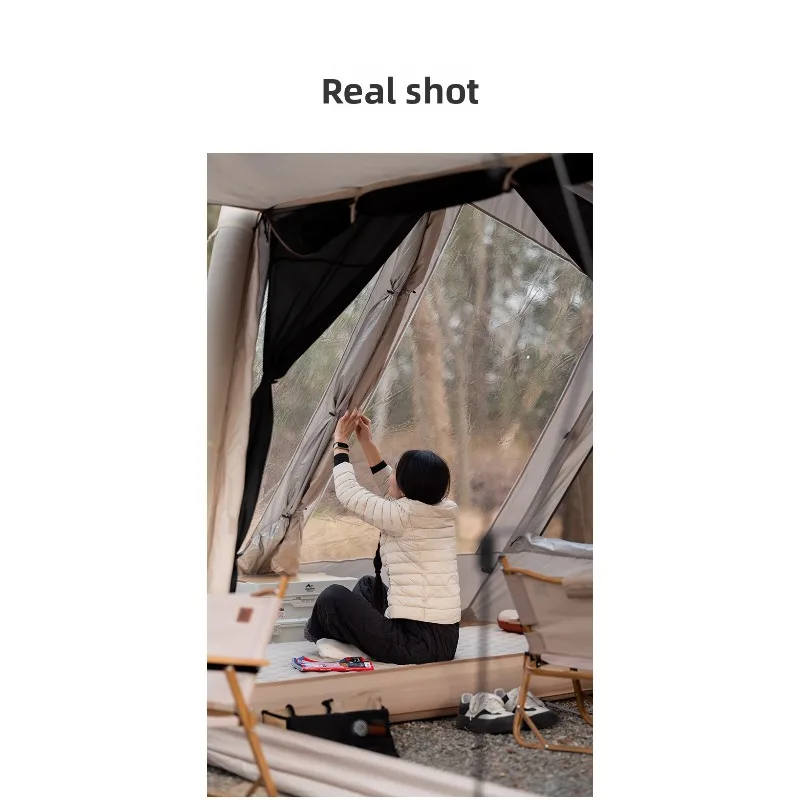 A Tower Canopy Outdoor  Outdoor Camping Camping Large Rainproof Sunshade Shelter Cloud Cover Automatic Inflatable Tent