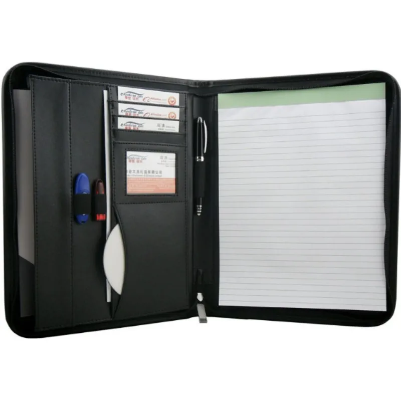 

Многофункциональная папка для конференций 373-1 формата А4. Папка для деловых канцелярских принадлежностей. Кожаные папки для контрактных файлов. Папка для дорожных документов.