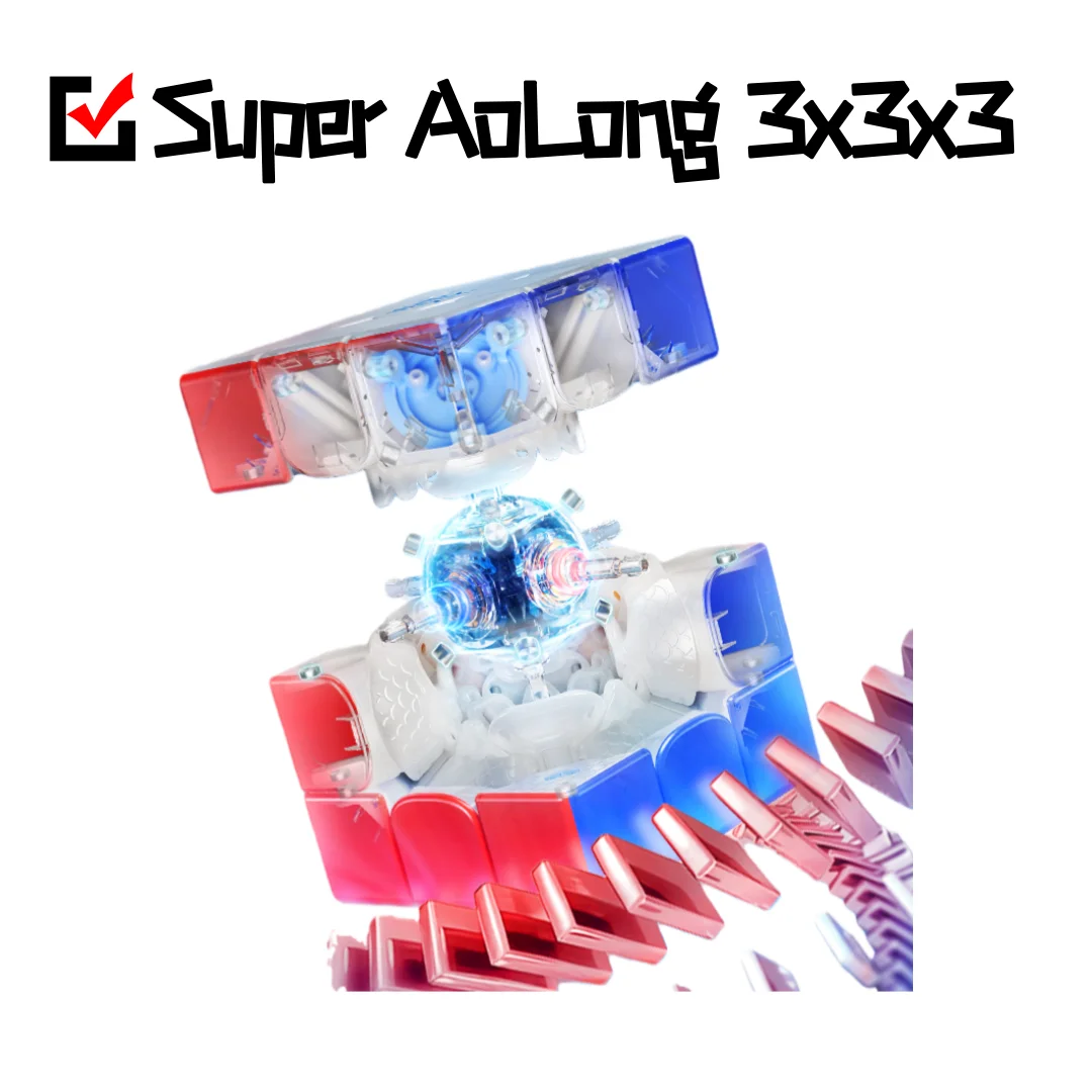 MoYu Super AoLong 3x3x3 Cubo Magico Magnetico Senza Adesivo Magico Puzzle Regali per Bambini Fidget Giocattoli Professionali