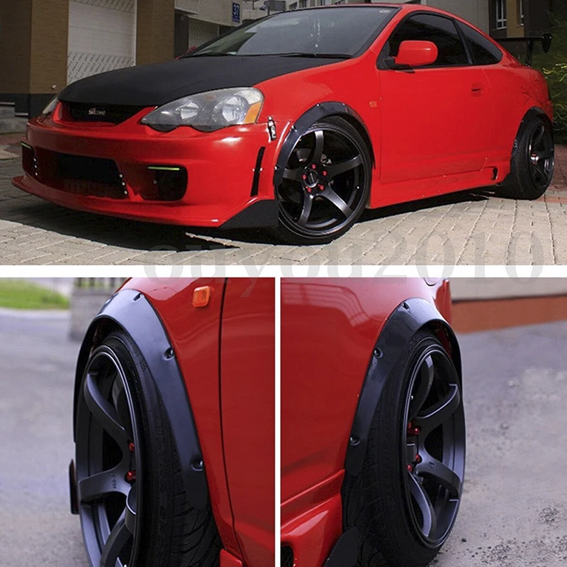 4PCS Universal Mudguards Flexible Car Fender Flare Wheel Arch Protector Mud Flaps Mudflaps Splash Guards Mud Flap