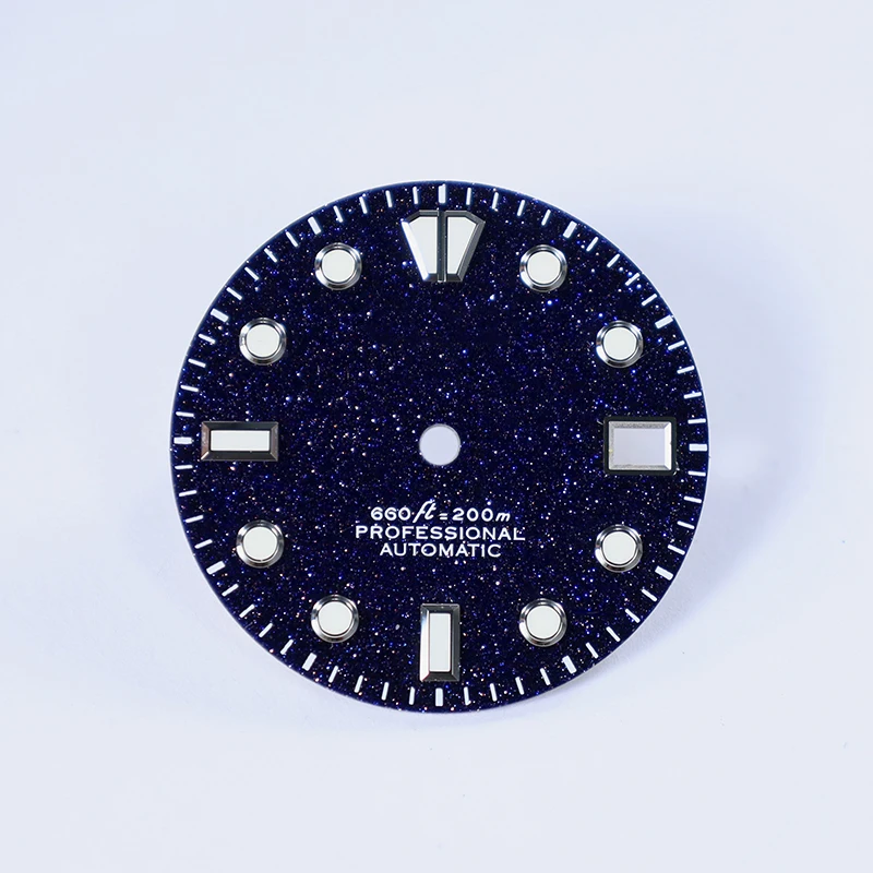 

Blue Sands genuine modified submariner watch dial small MM BGW9 luminous NH35/36/4R36 28.5mm single window