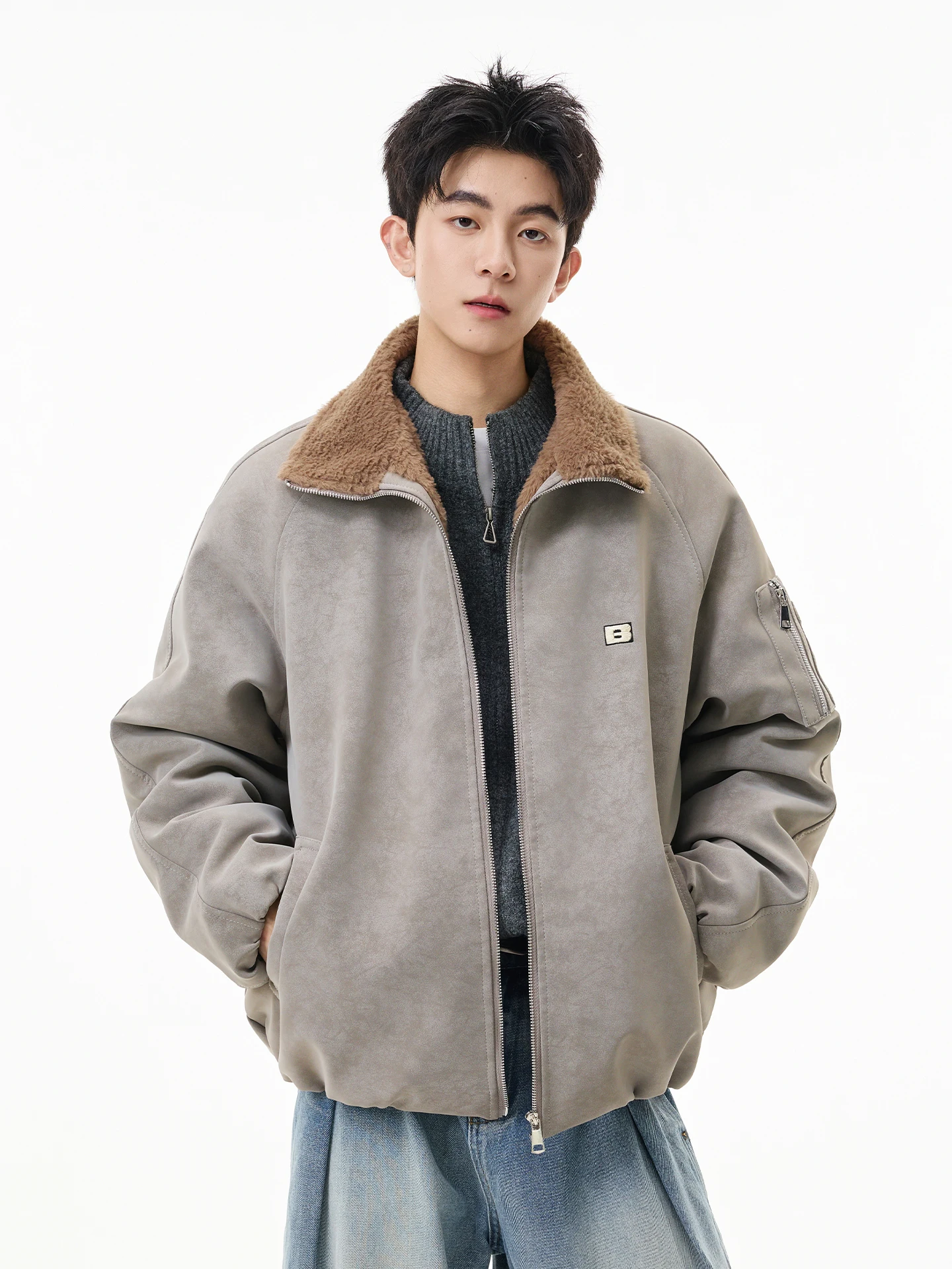 Men's Faux Leather Jacket Parkas Men 2025 Winter New Fleece Lined Thickened Trend Coats Male Stylish Comfort Warm Tooling Parkas