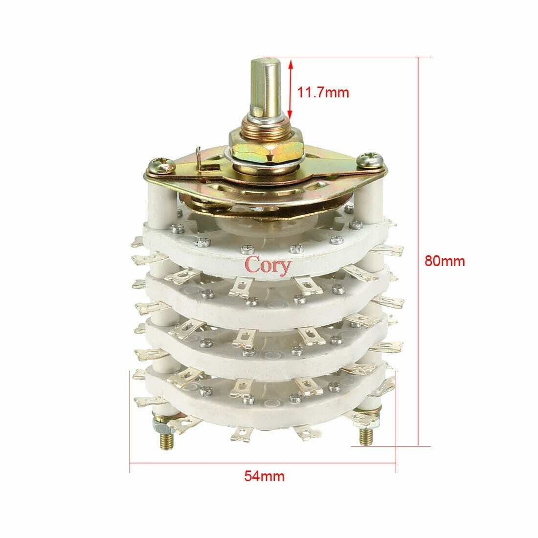 4 Deck Band Channel Rotary Switch Selector 4P6T 4P7T 4P8T 4P10T 4P11T 8P5T 10MM Mounting Hole KCZ KCT